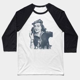 BETTE POSES SMOKING Baseball T-Shirt